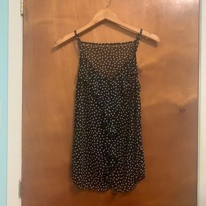 ~(4/$60) Sheer Polka Dot Top w Front Ruffle